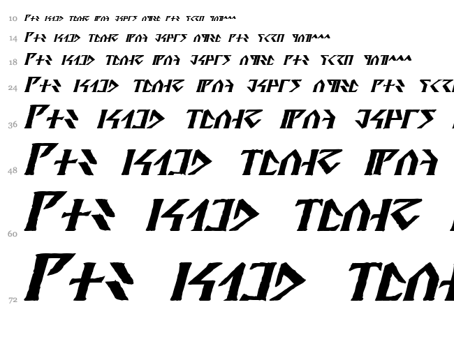 Davek font waterfall